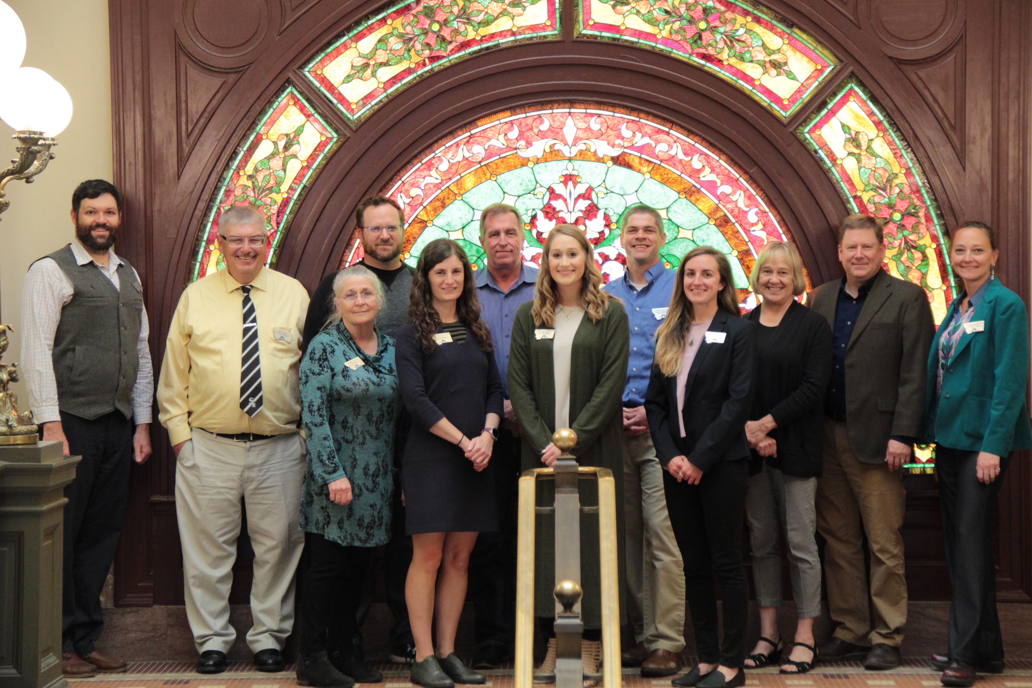 Group of Montanans receiving their service award from ServeMontana