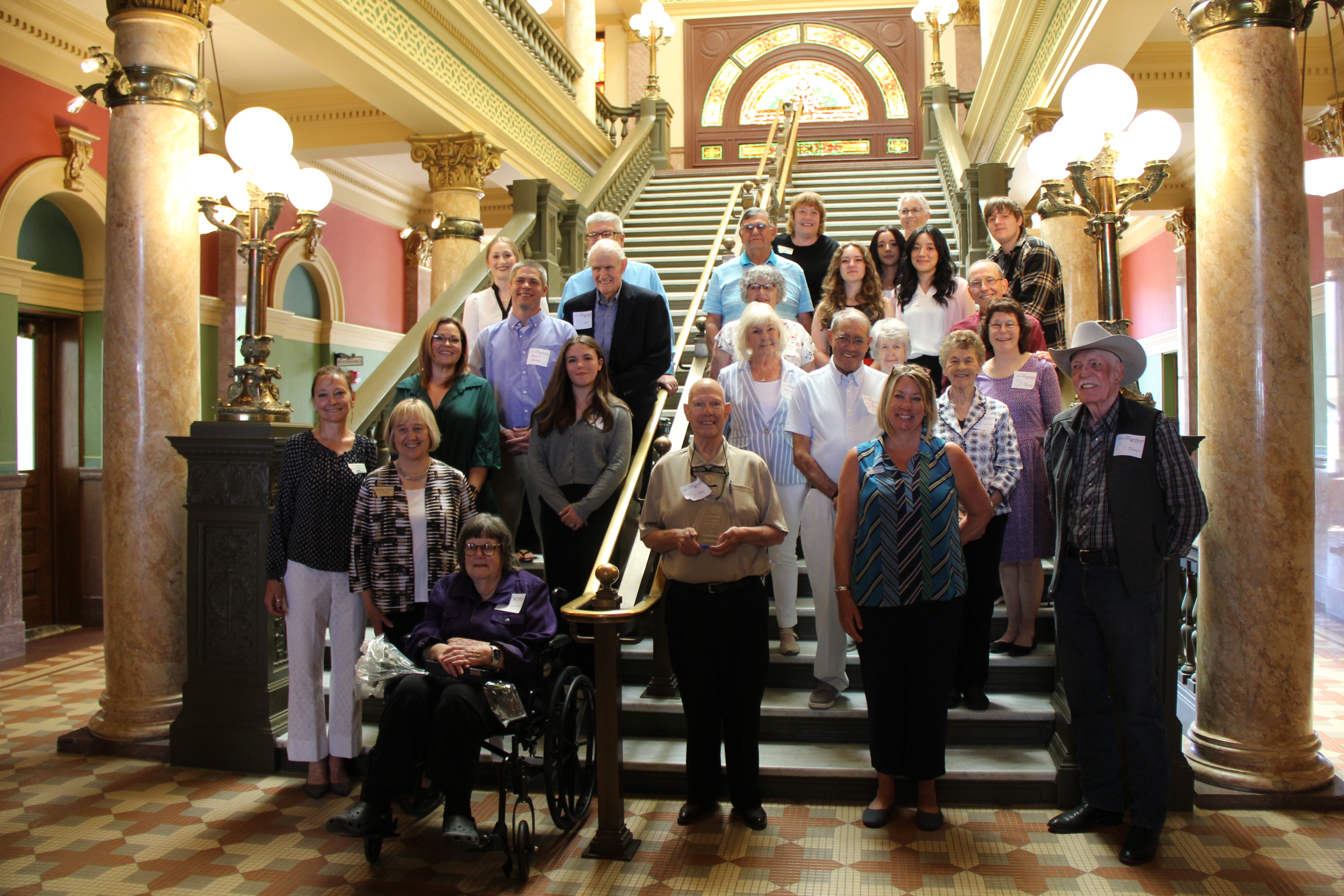2024 ServeMontana Award winners and their nominators with Lieutenant Governor Juras, and members of the Commission on Community Service.