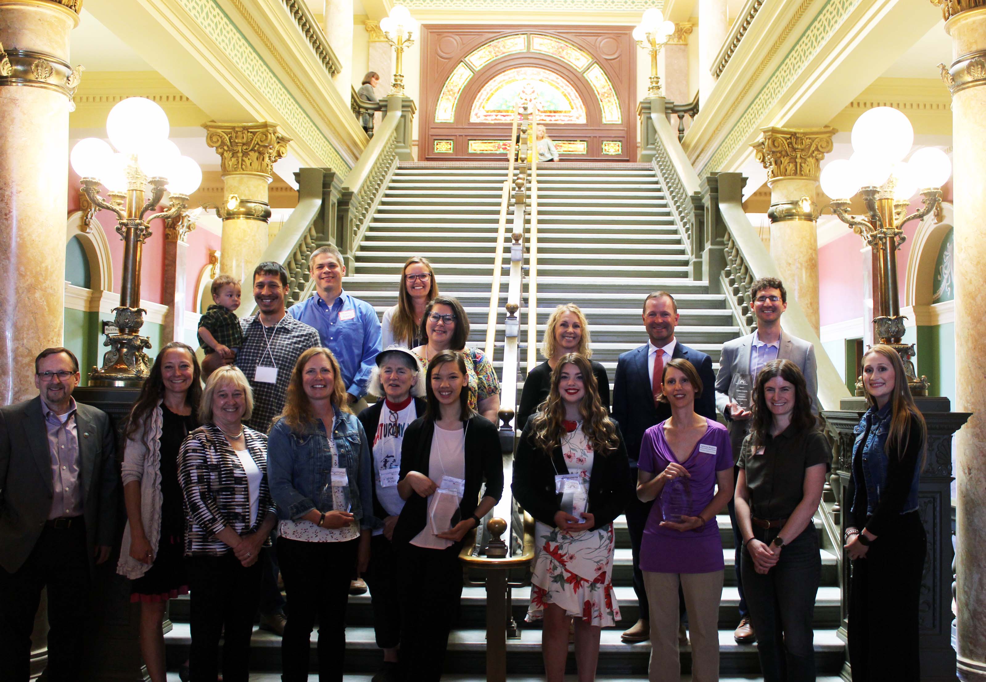 2023 ServeMontana Award winners and their nominators with Lieutenant Governor Juras, and members of the Commission on Community Service.