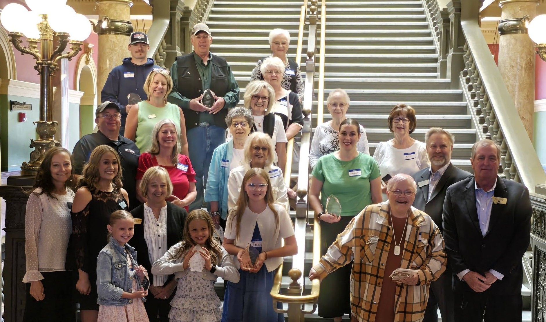 2026 ServeMontana Award winners and their nominators with Lieutenant Governor Juras, and members of the Commission on Community Service.